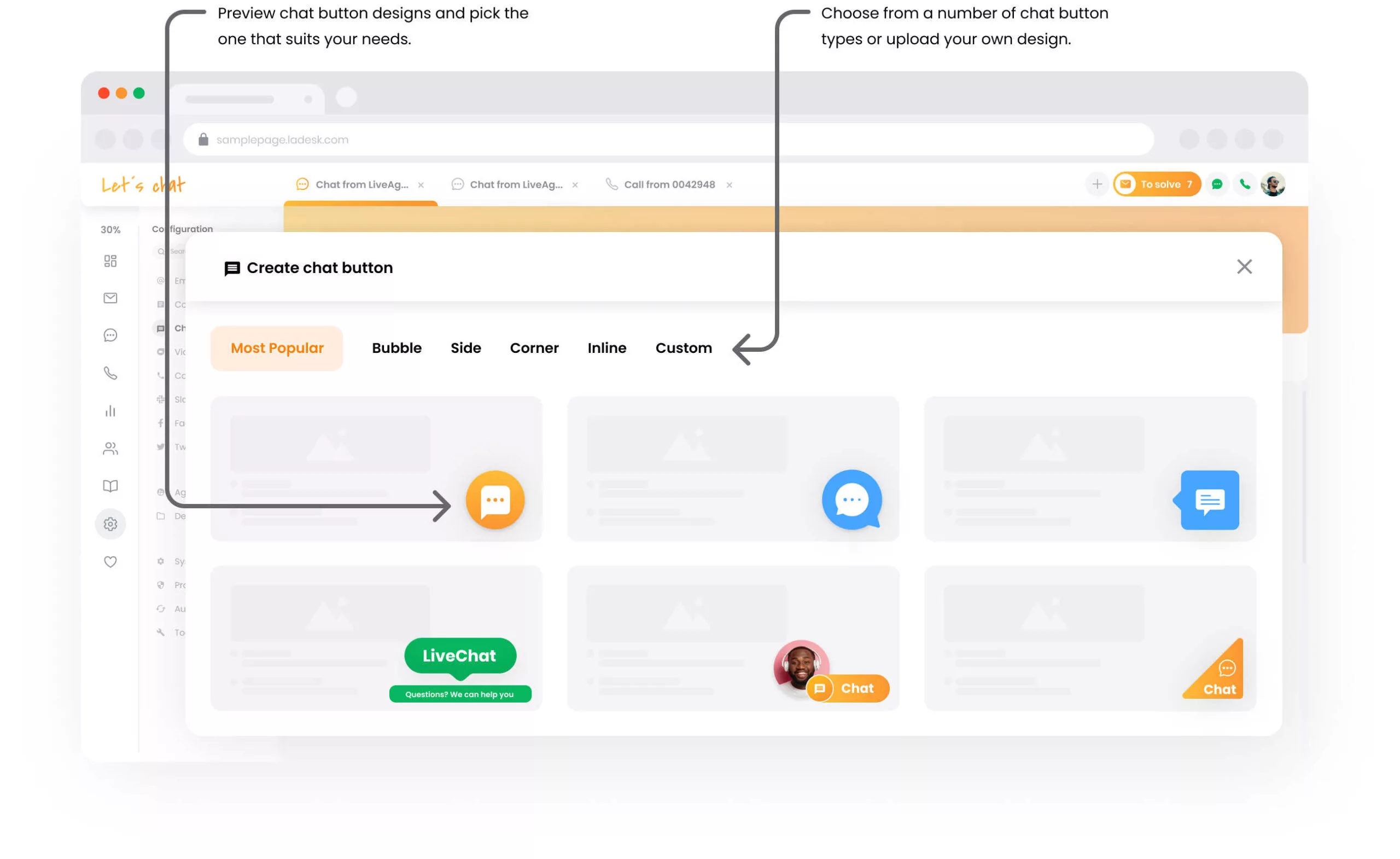 Real-time typing view in LiveAgent