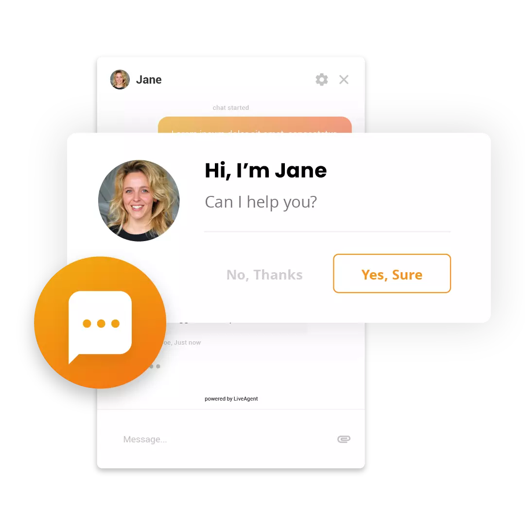 LiveAgent proaktiv chat-invitasjon