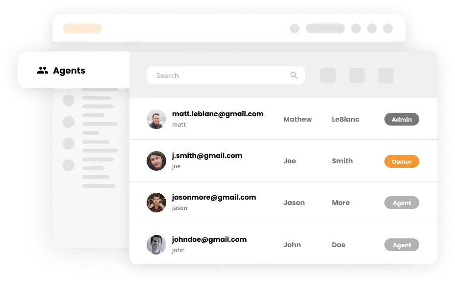 LiveAgent-agenter mockup
