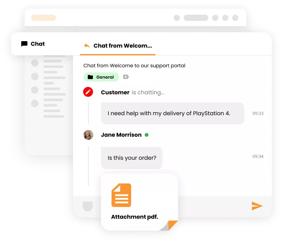 LiveAgent-billett vedlegg mockup