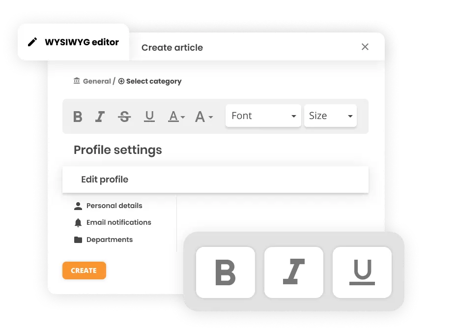 WYSIWYG-editor i Helpdesk-programvare - LiveAgent