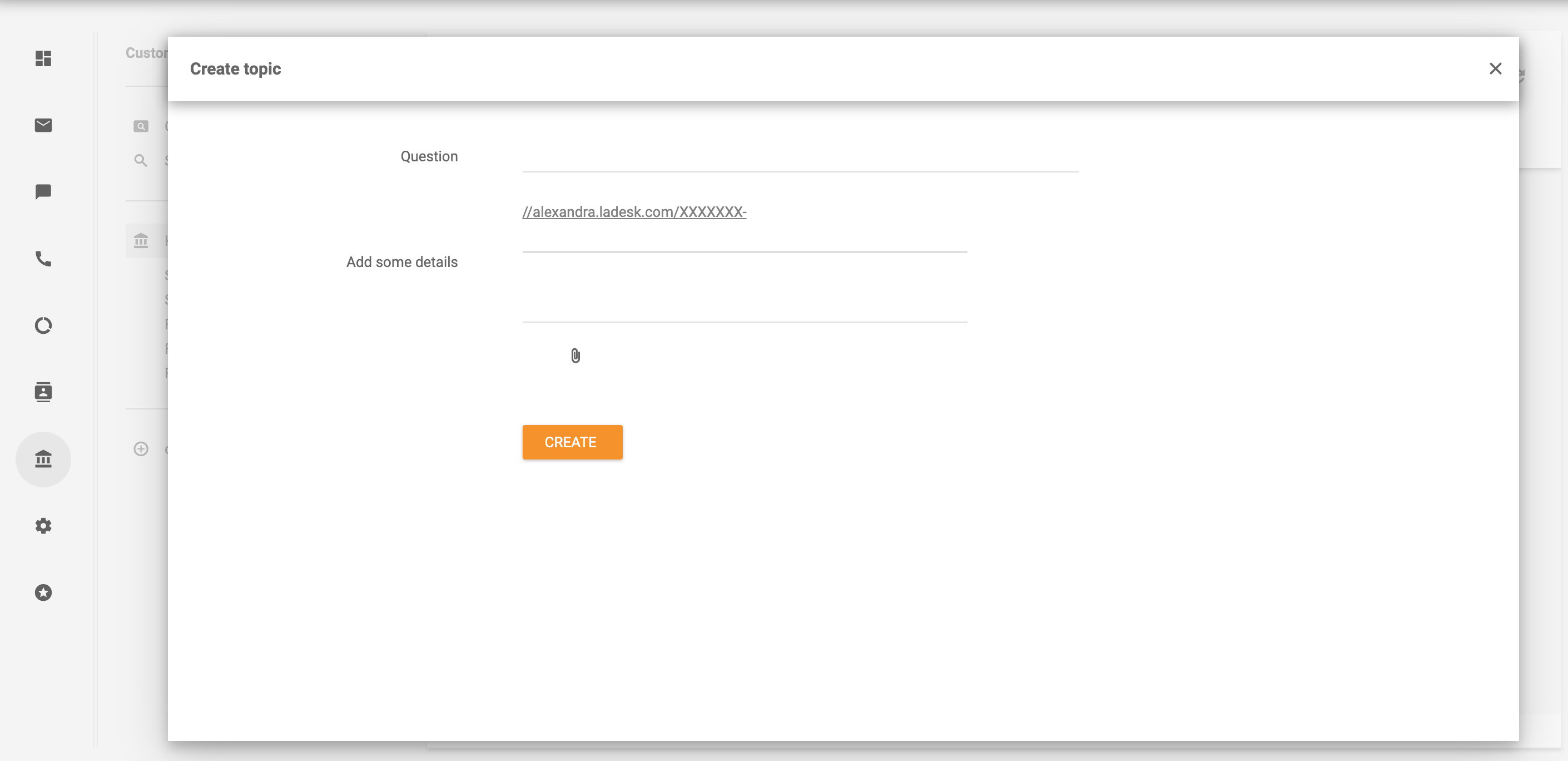 Opprett emne i kundeforum