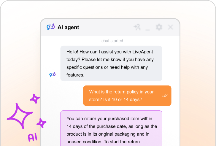 LiveAgent AI Chatbot-funksjon
