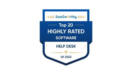 Høyt vurdert helpdesk programvare Q1 2022
