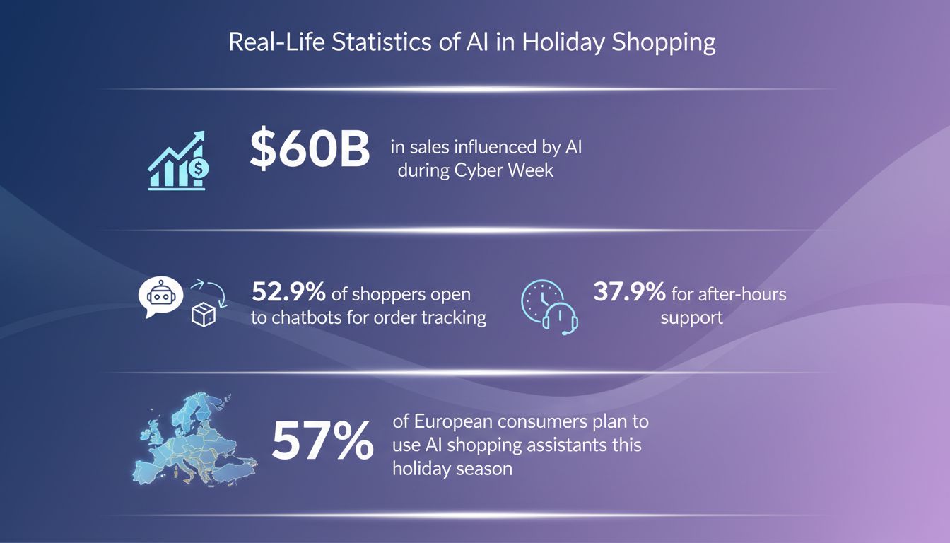 AI shopping stats infografisk