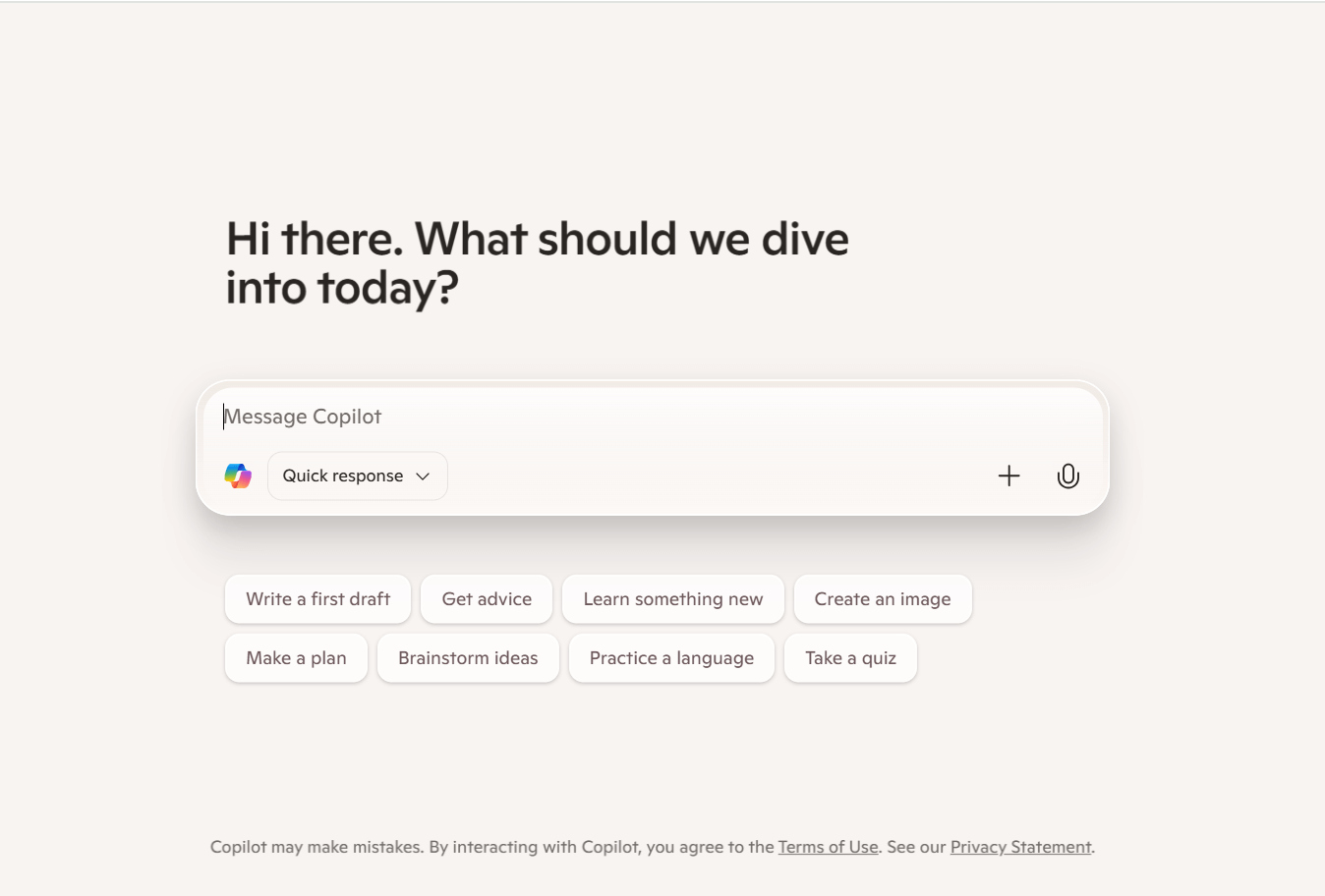 Copilot av Microsoft interaksjonsvindu oversikt