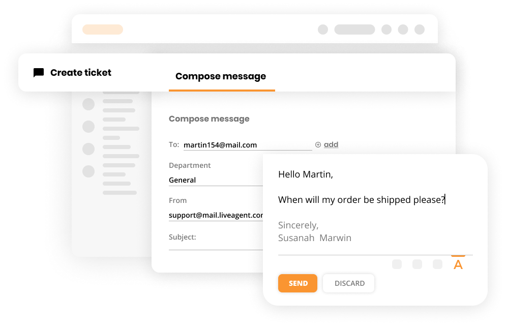 Opprett en billett i Help desk-programvare - LiveAgent
