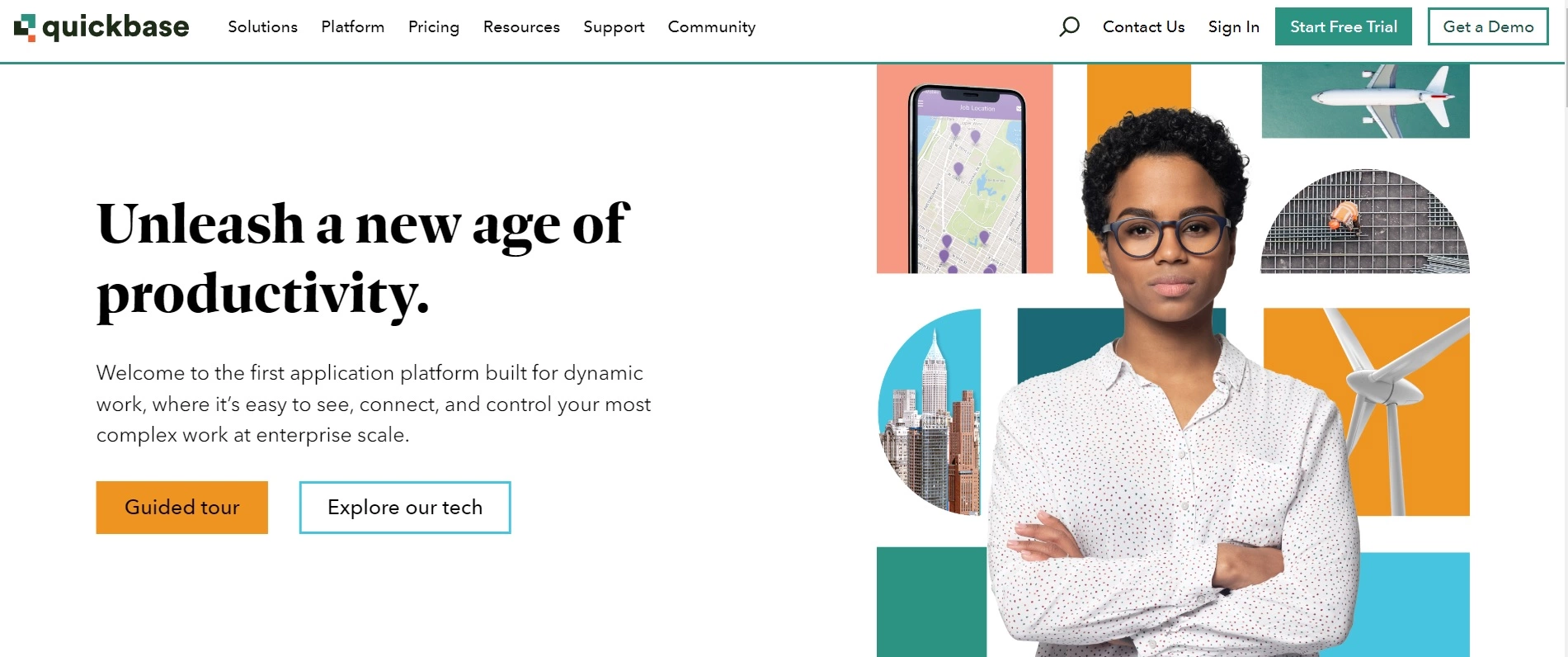 Quickbases hjemmeside - koble til og kontroller komplekse prosjekter uten noen kodingserfaring