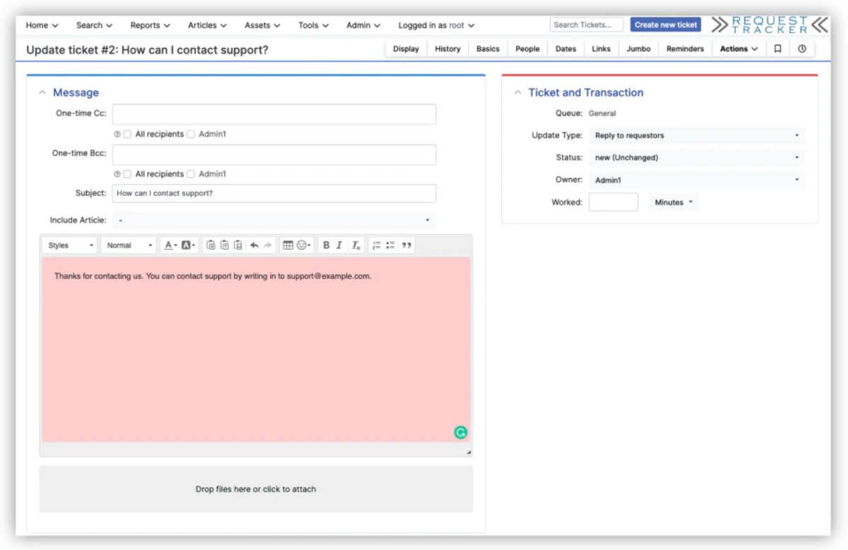 Request Tracker Open-source ticketing-systemer