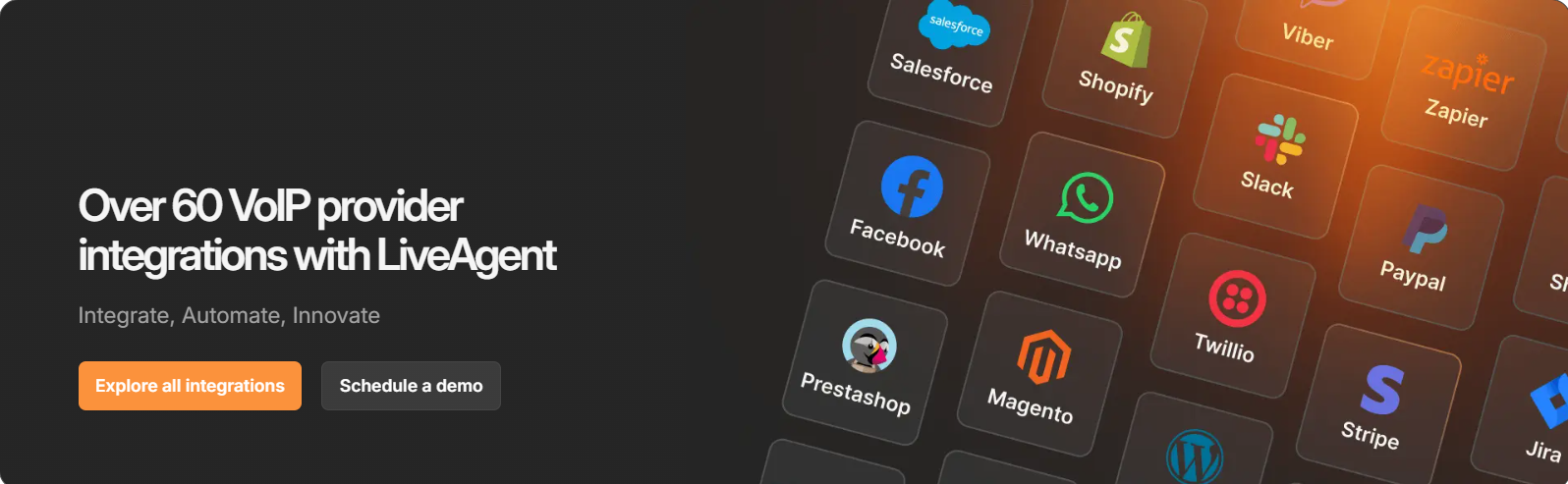 VoIP-telefonnummerkonfigurering i LiveAgent samtalekallinnstillinger