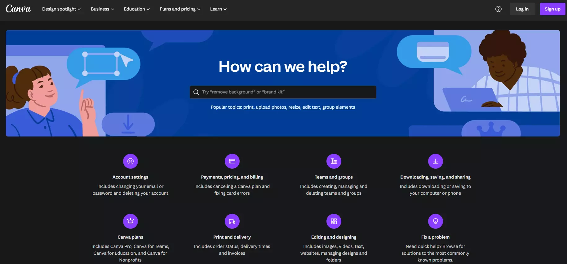 Canvas kunnskapsbase