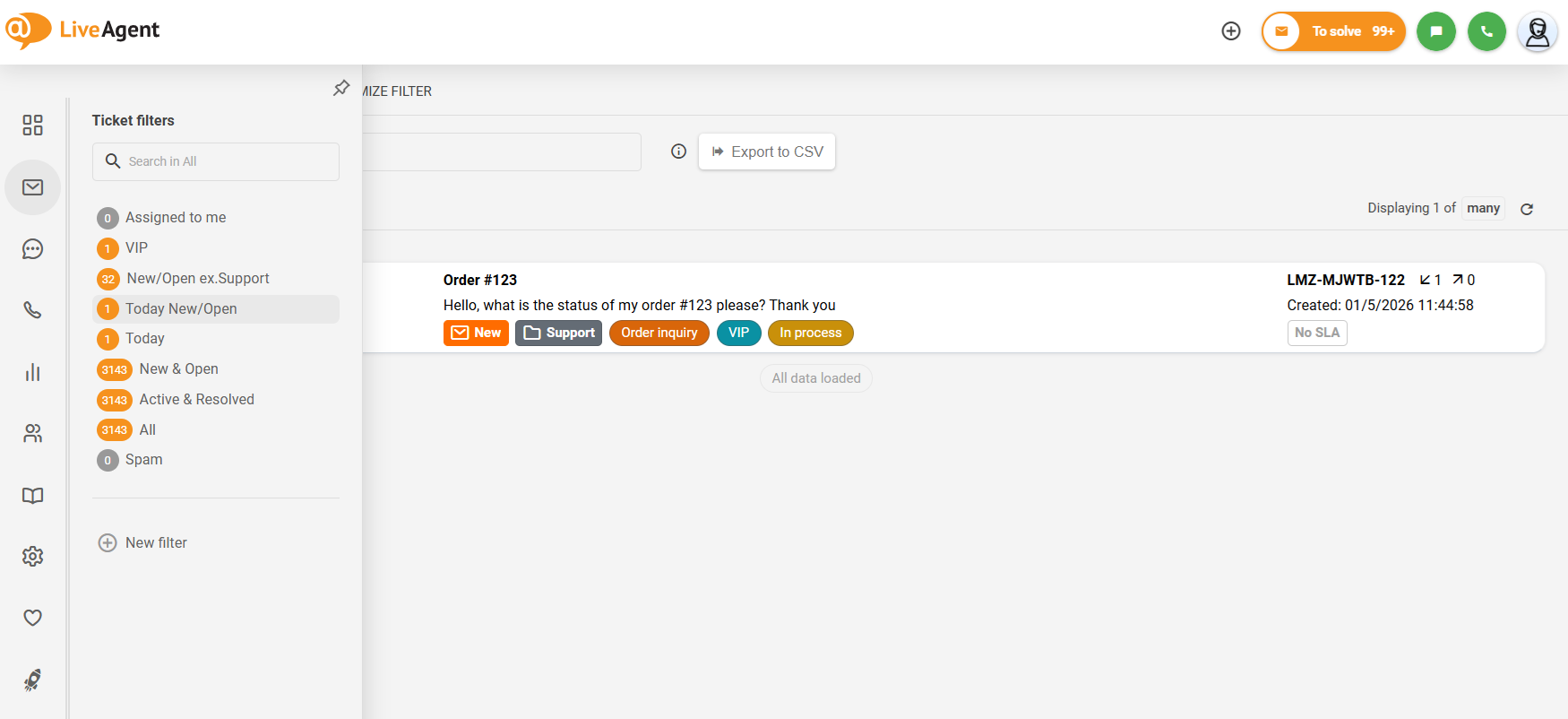 Muligheten til å skjule den venstre sidemenyen
