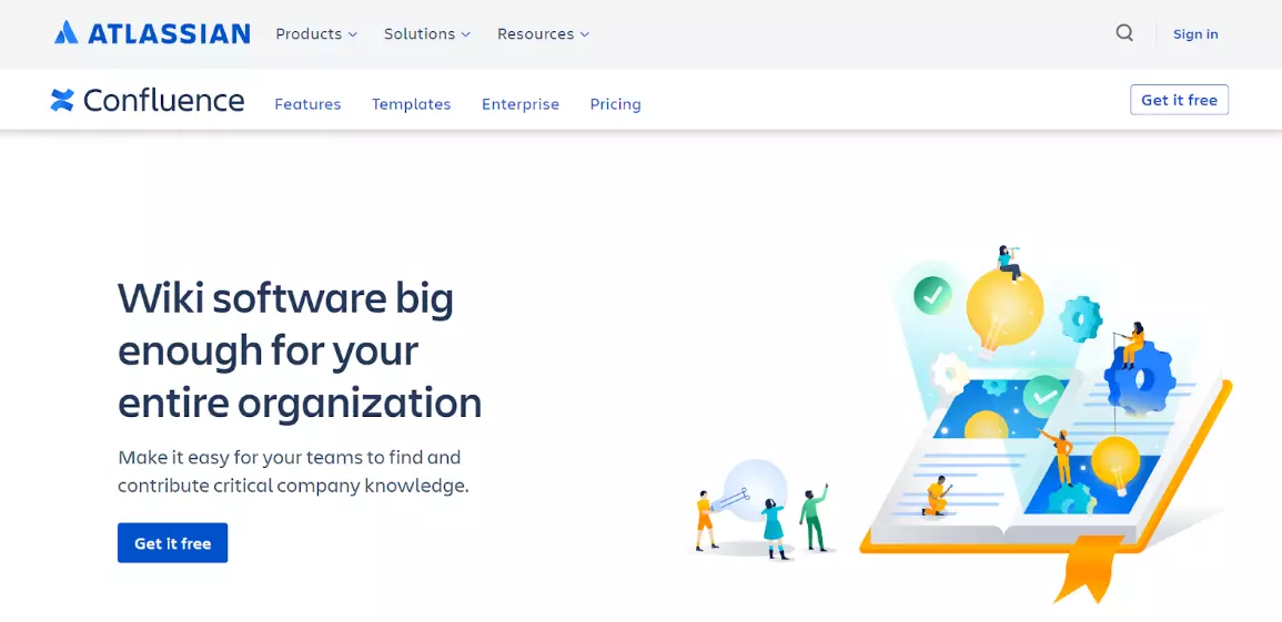 Confluence hjemmeside