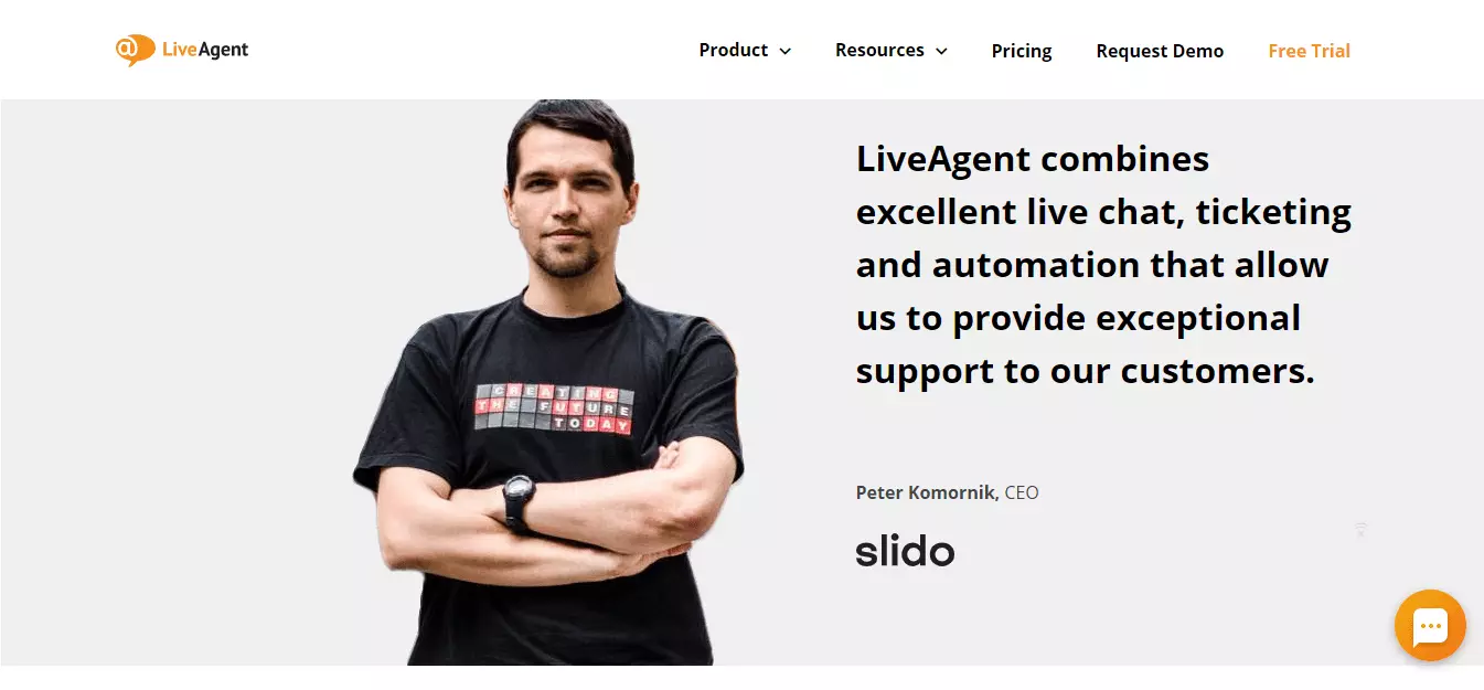 LiveAgent Slido vitnesbyrd