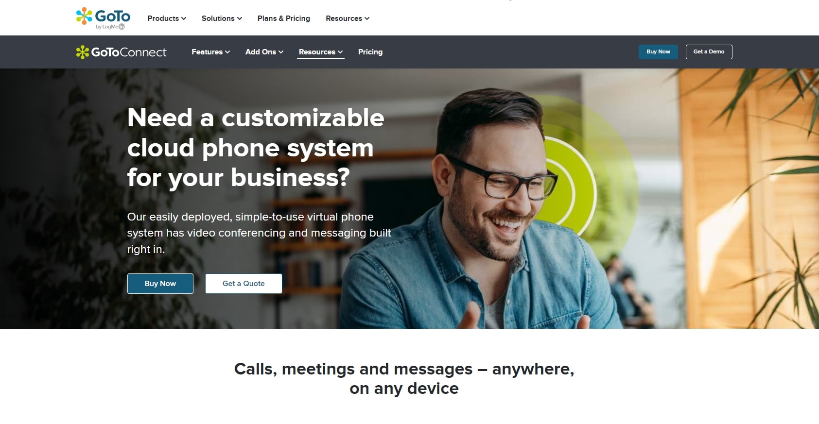 GoTo Connect provider website