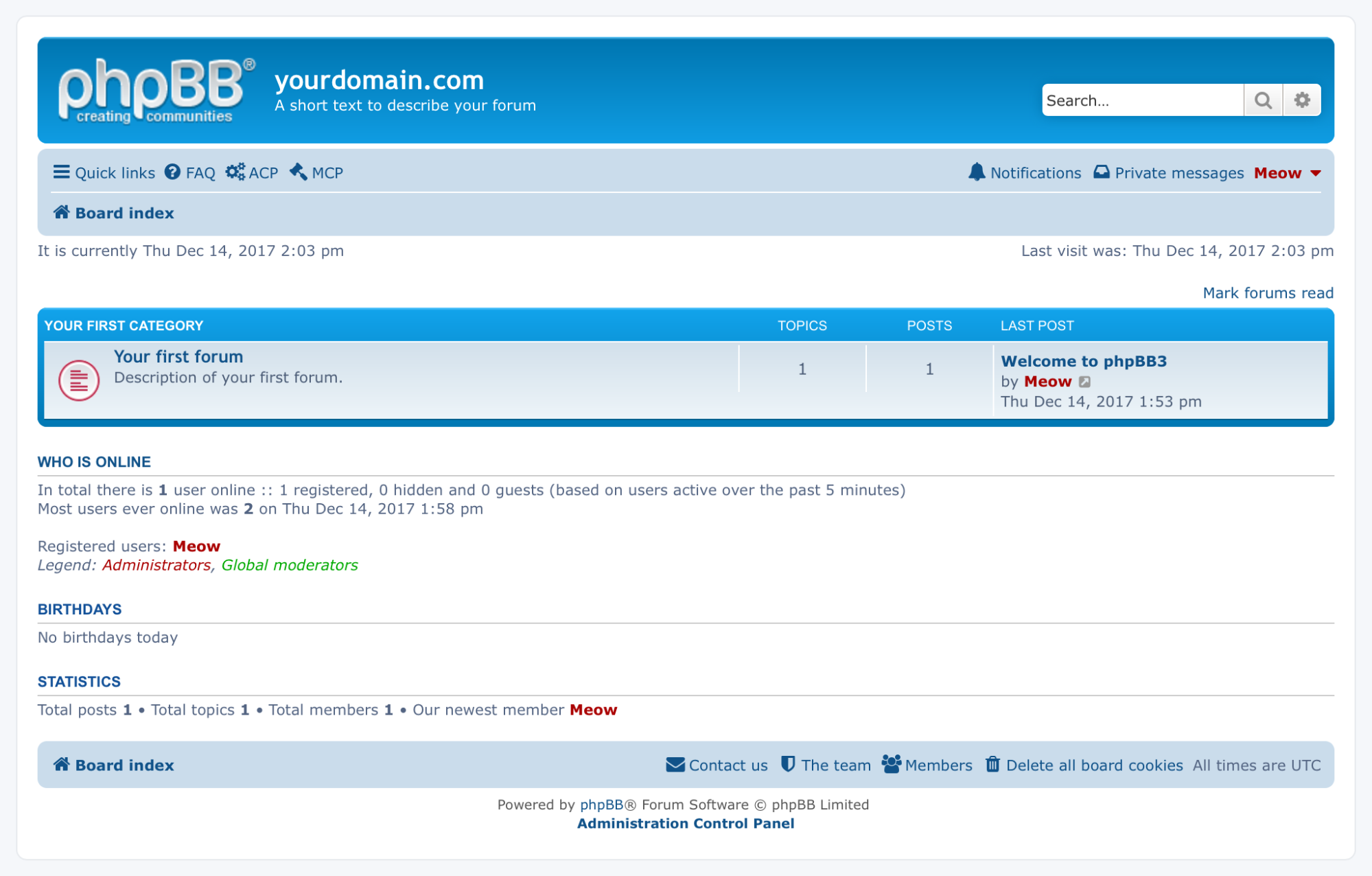phpBB free forum software platform
