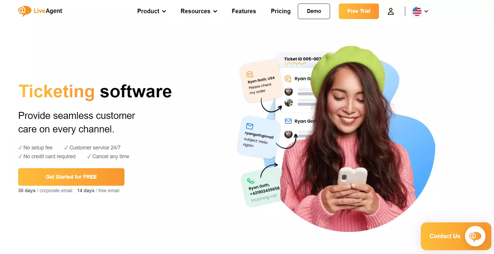 LiveAgents ticket- og e-posthåndteringssystem