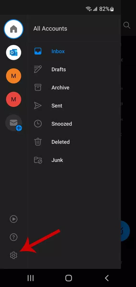 Outlook e-posttråder på mobile enheter, steg 2