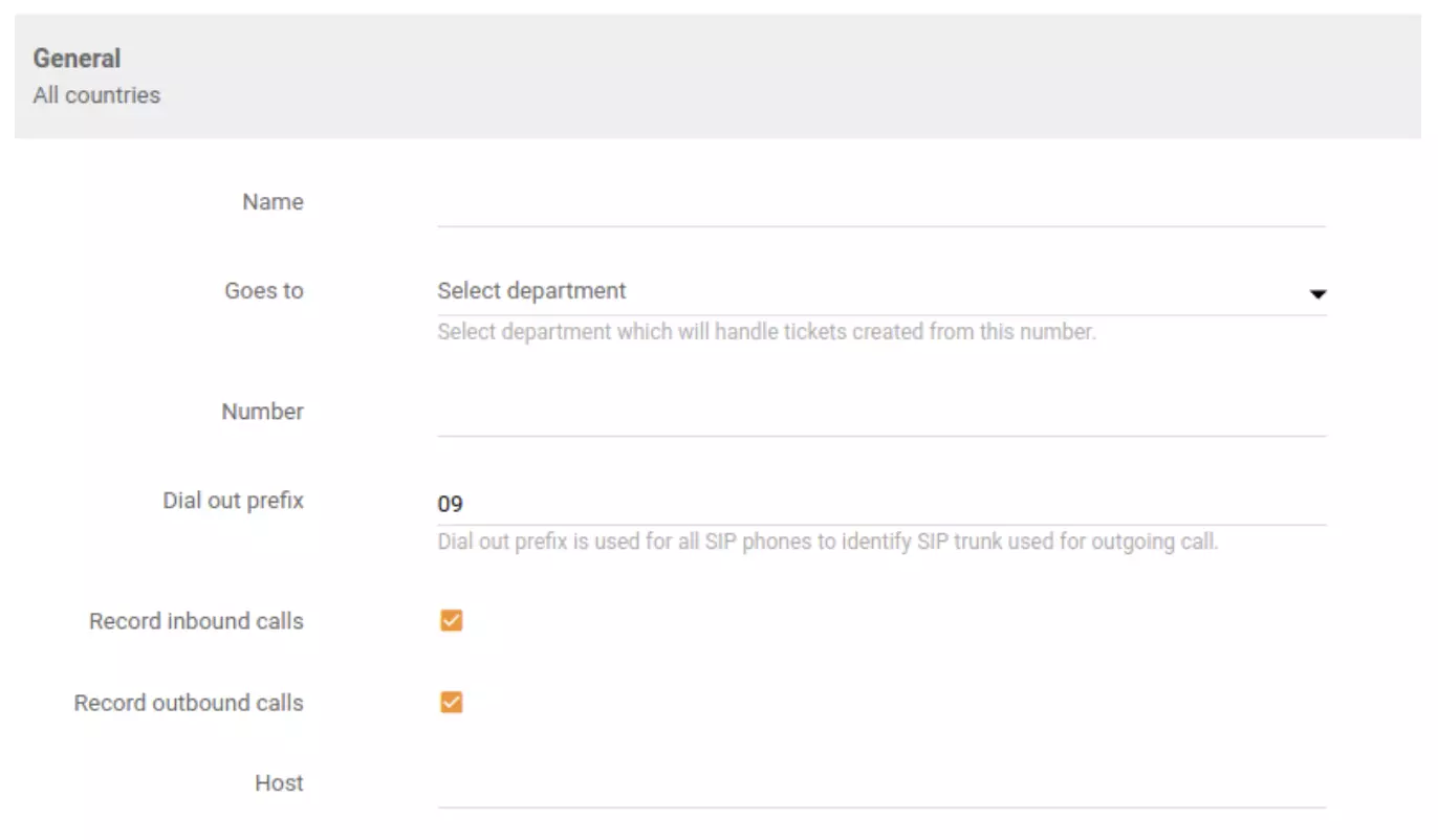 Innkommende, utgående eller kombinerte anropopptak-alternativer i LiveAgent
