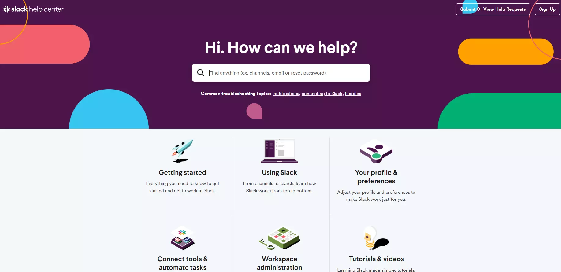 Slack – web hjelpesenter