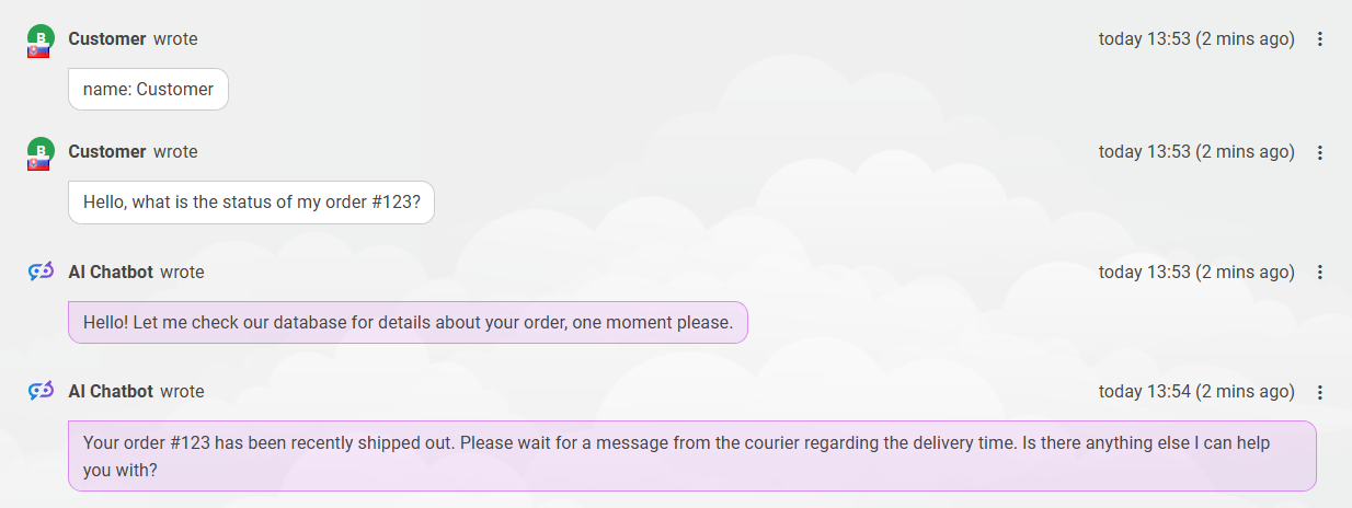 Grensesnitt for sosiale medier og chatbot-chatter