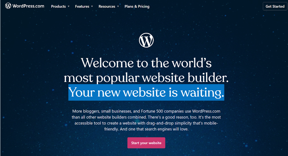 WordPress hjemmeside