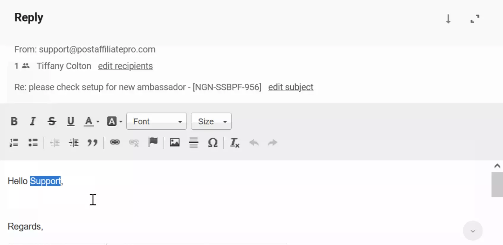 Example of a wrong name fetching in tickets