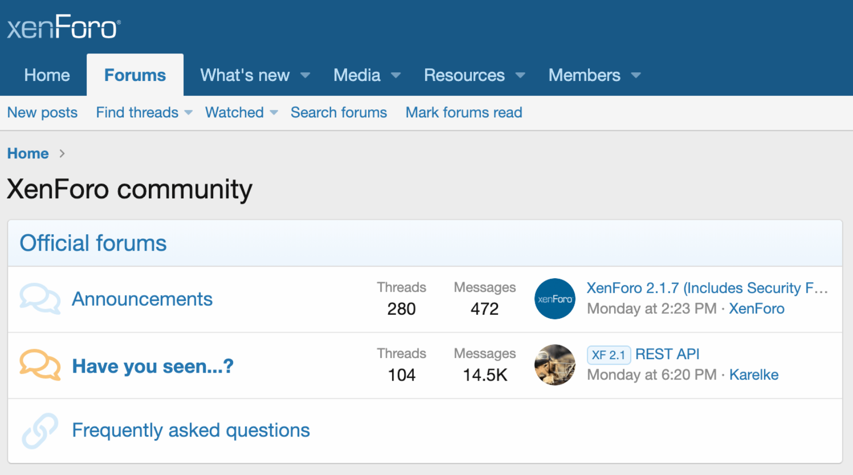 XenForo community platform software