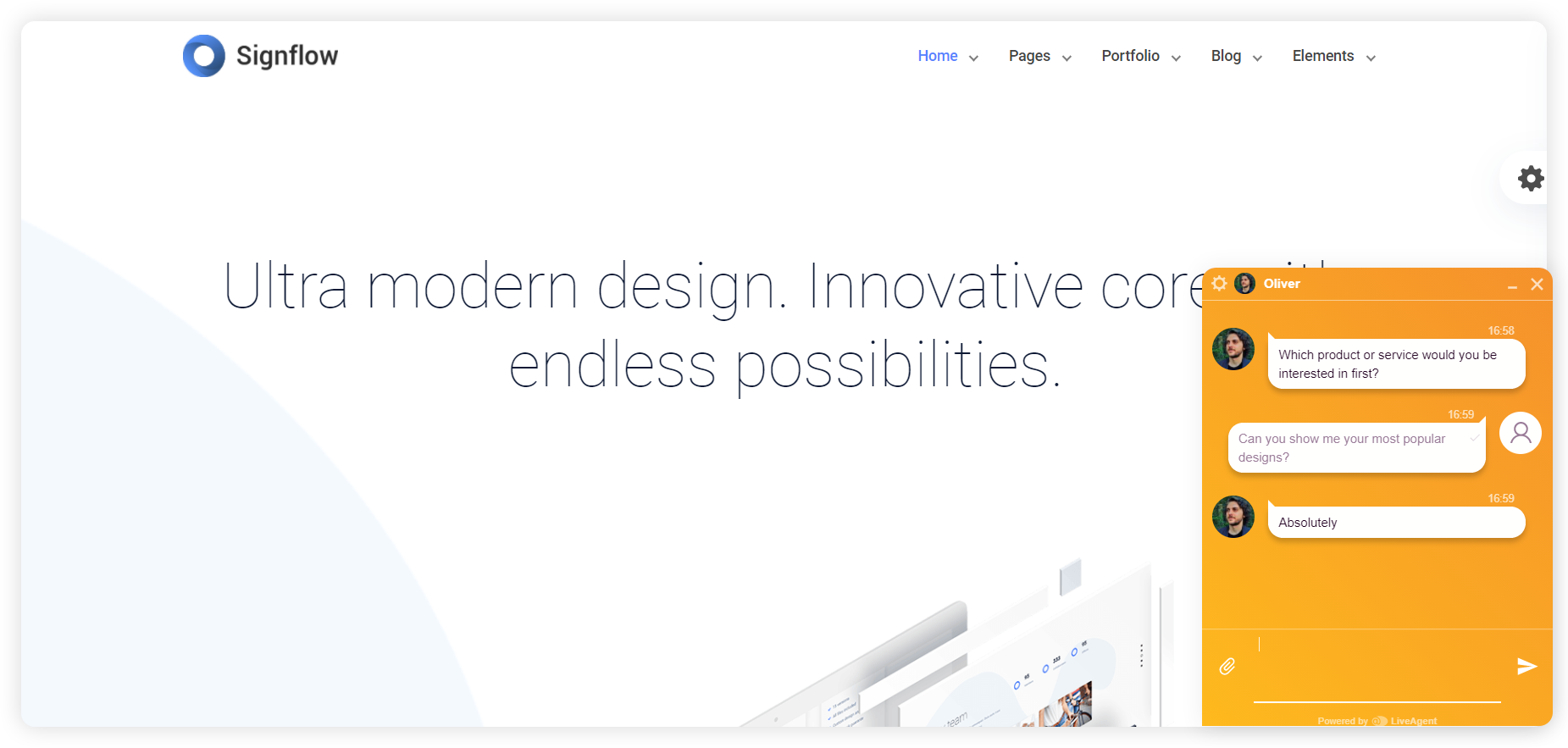 Eksempel på et proaktivt chatinvitasjonsvindu