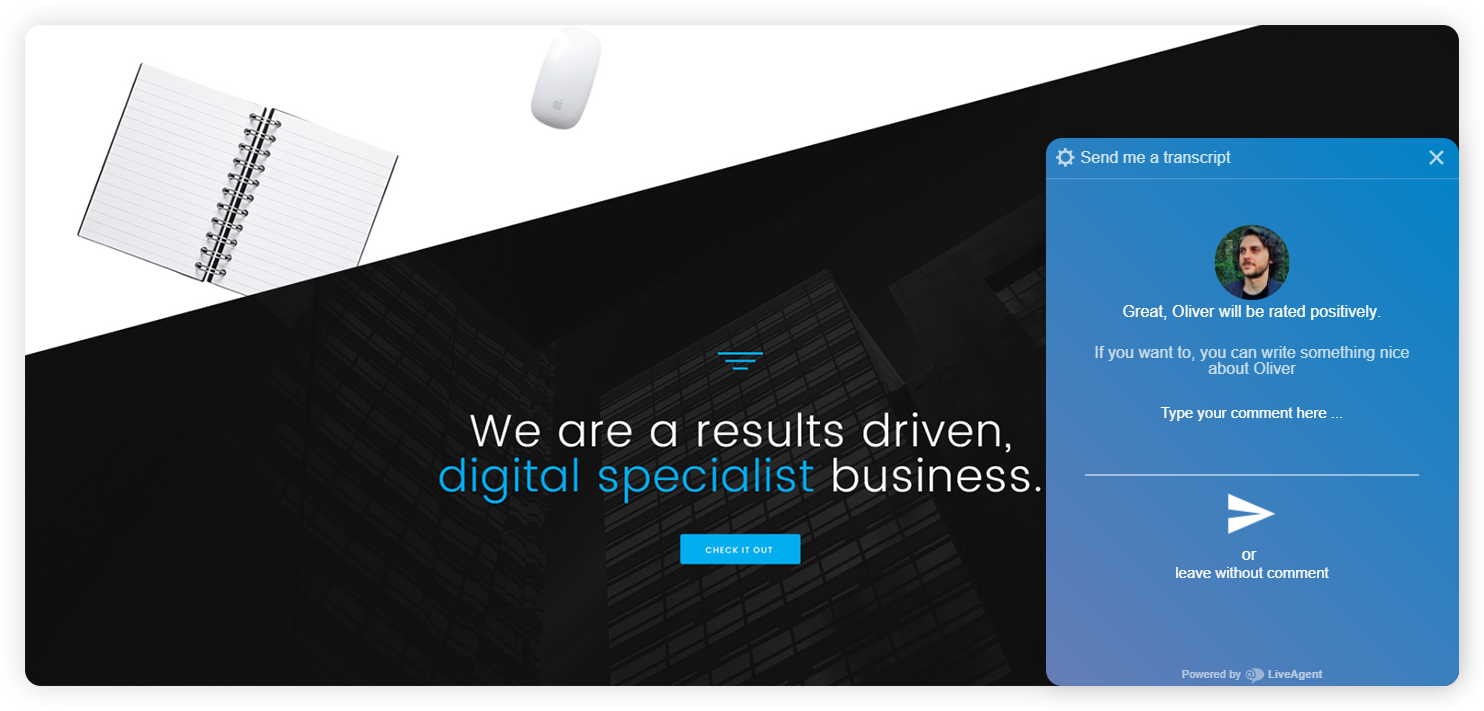 Eksempel på en enterprise etterchatsundersøkelse