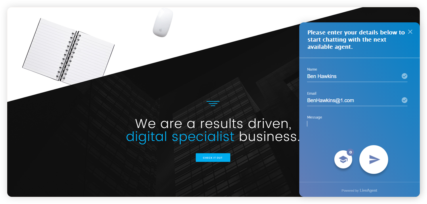 Eksempel på et enterprise-kontaktskjema