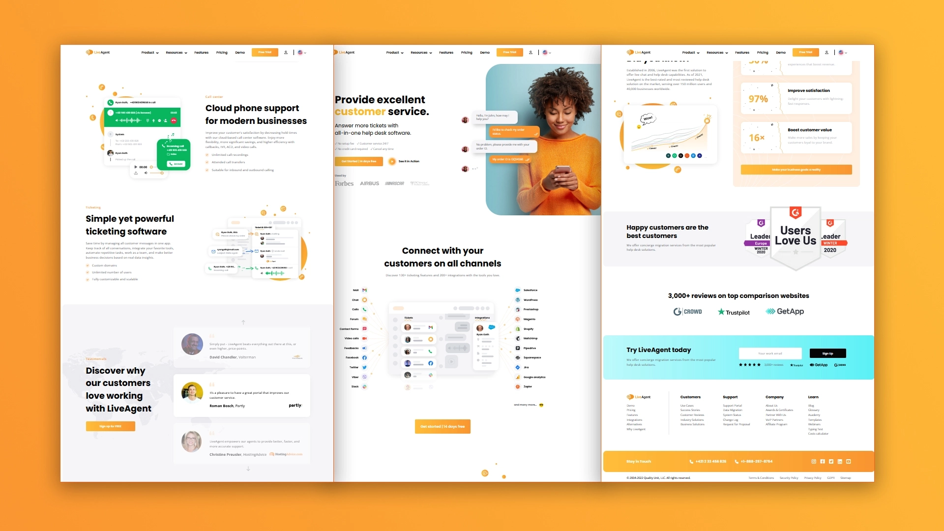 LiveAgent hjemmeside