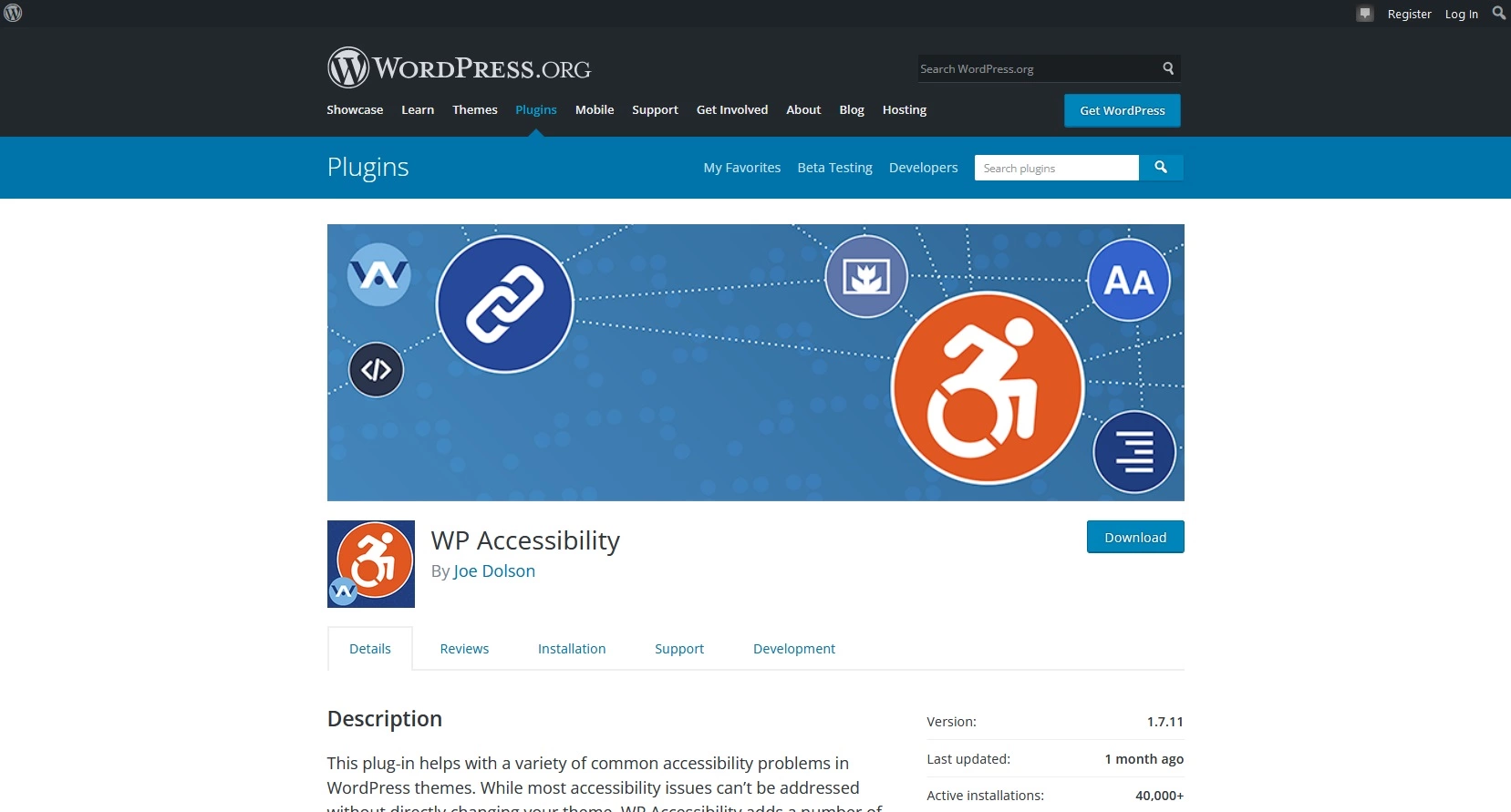 WordPress tilgjengelighetsplugin