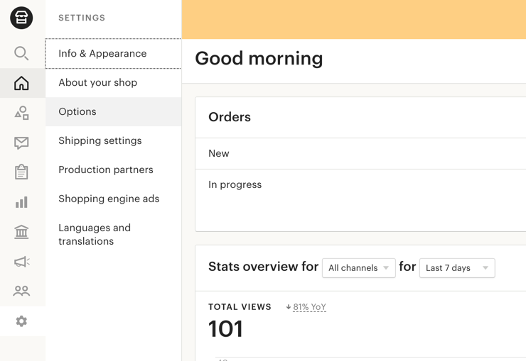 Etsy Shop Manager-instrumentbord