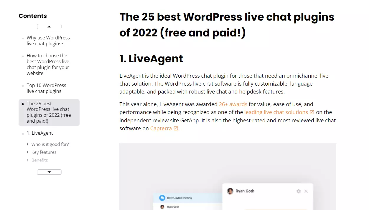 Eksempel på overskriftskoder