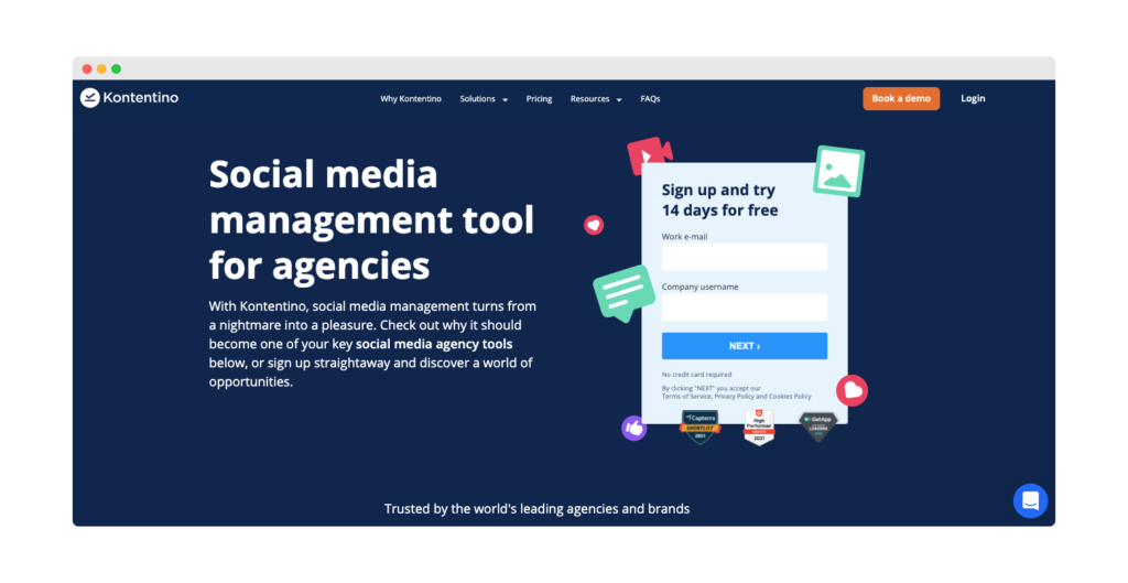 Kontentino landingsside