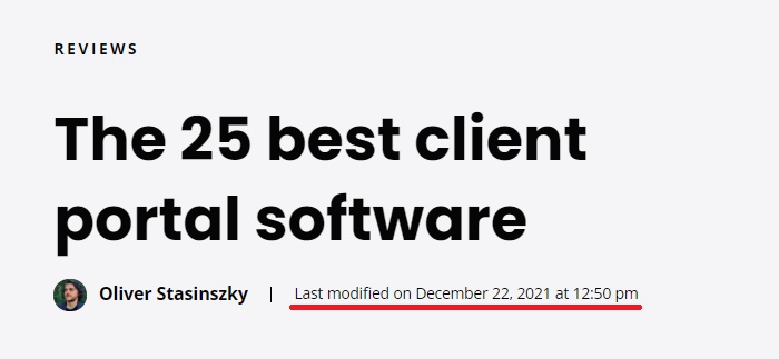 Implementer sist oppdatert dato