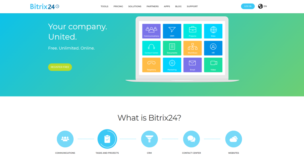 Bitrix24 homepage