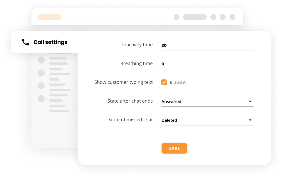 Anropinnstillinger i kundesupportprogramvare - LiveAgent