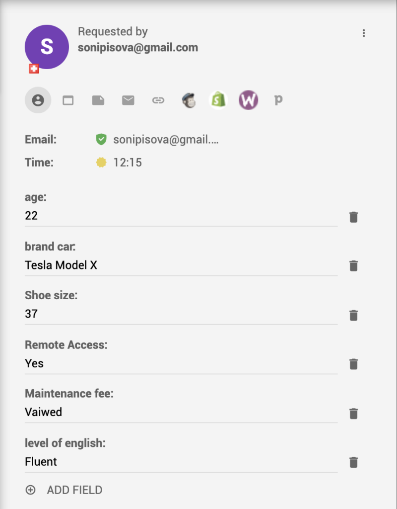 CRM samtaledisposisjon eksempel