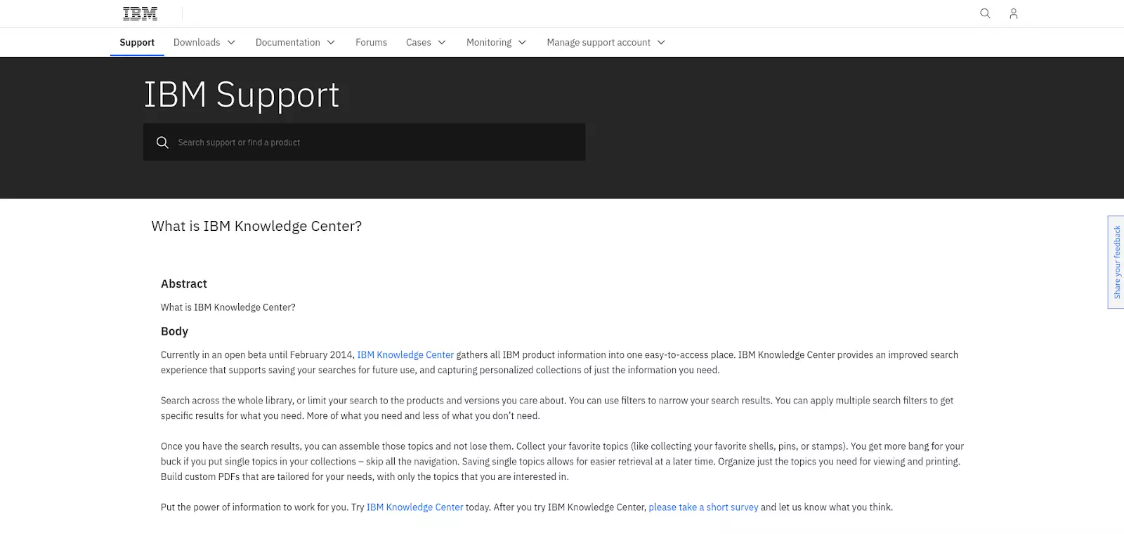 IBMs kunnskapsbase side