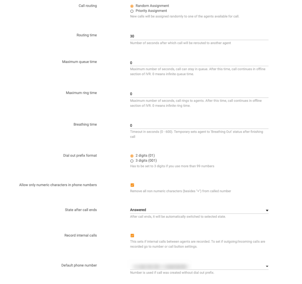 LiveAgent samtalecenteroppsett