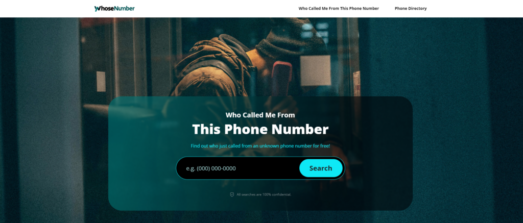 WhoseNumber-hjemmeside