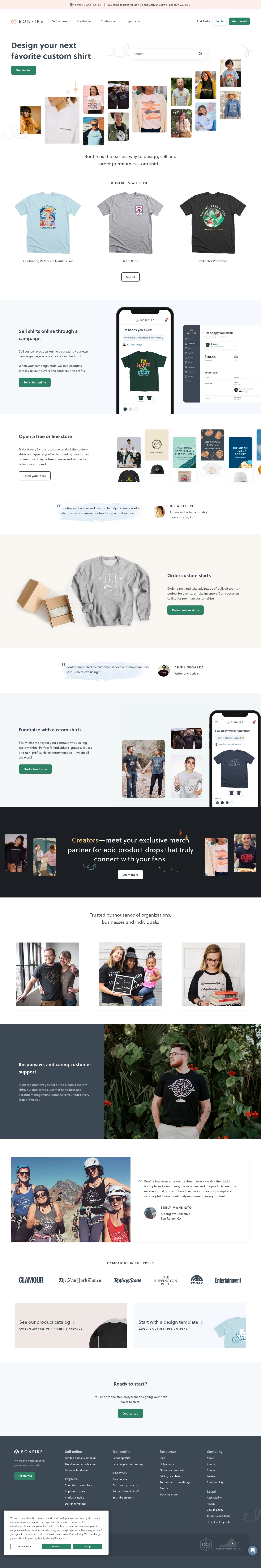 Bonfire Help Desk Kontakter