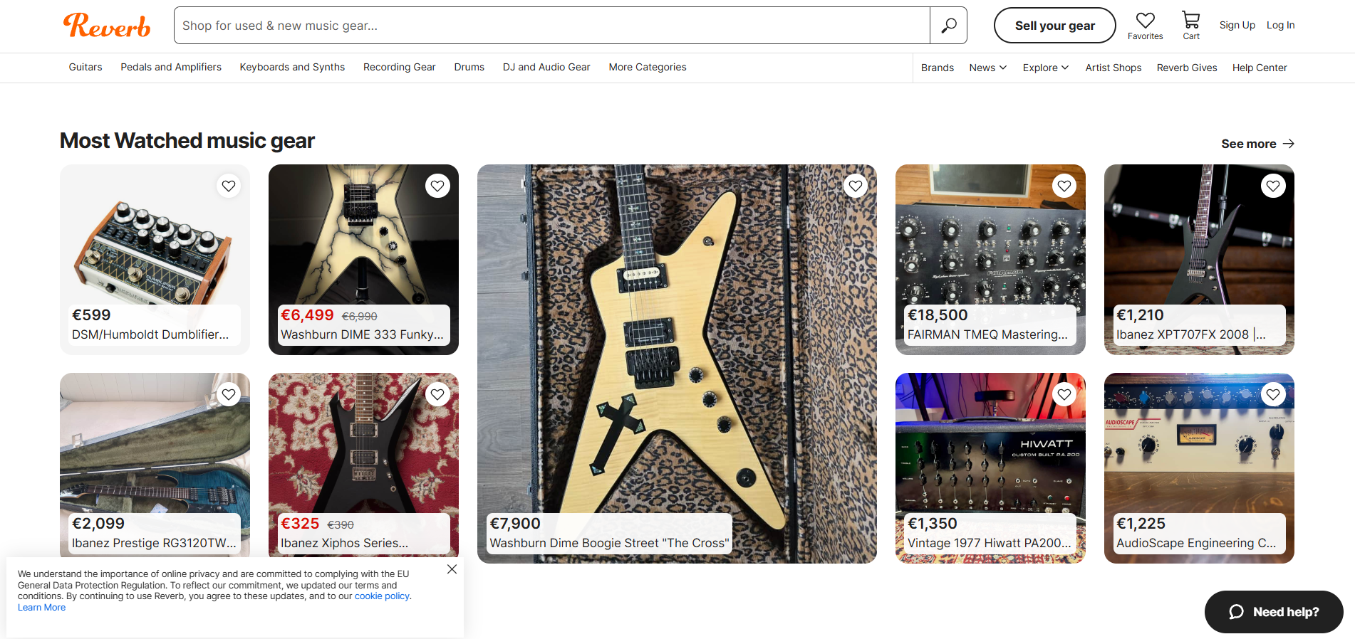 Reverb Help Desk Kontakter