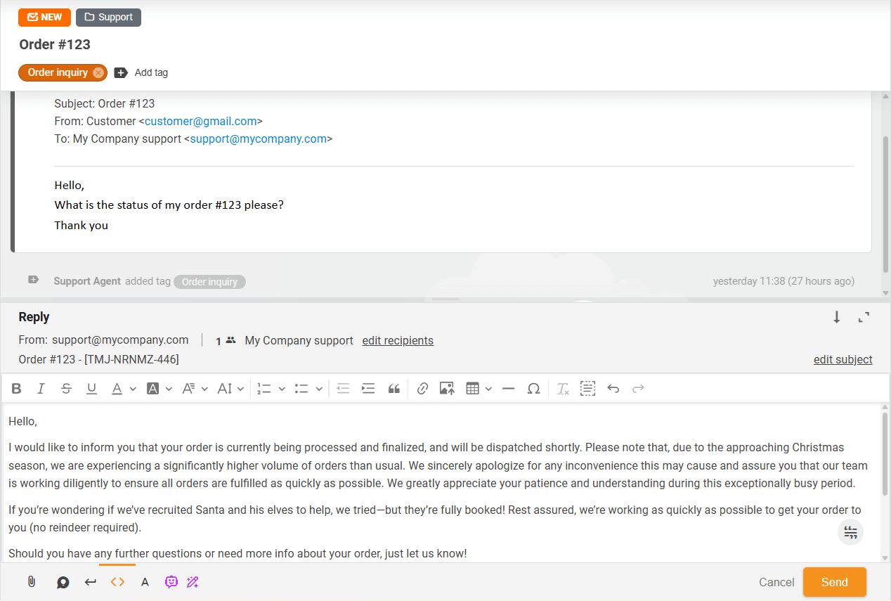 Klart svar fra Answer Composer