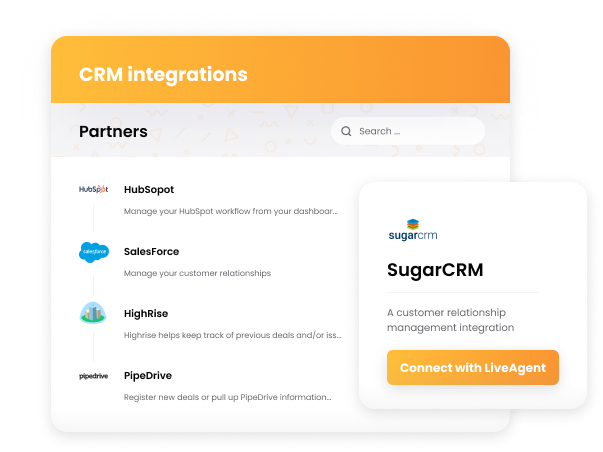 LiveAgent CRM-integrasjoner