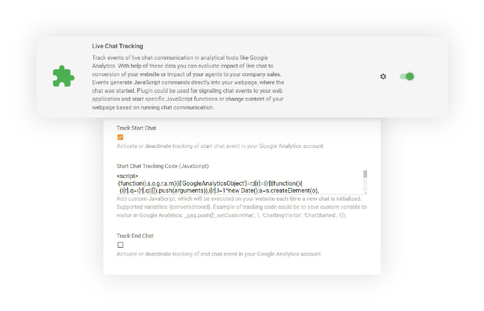 Chat Embedded Tracking in LiveAgent