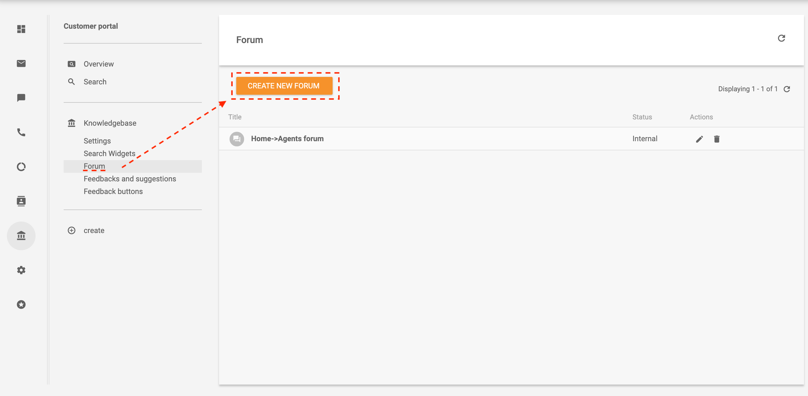 Opprett forum i LiveAgent