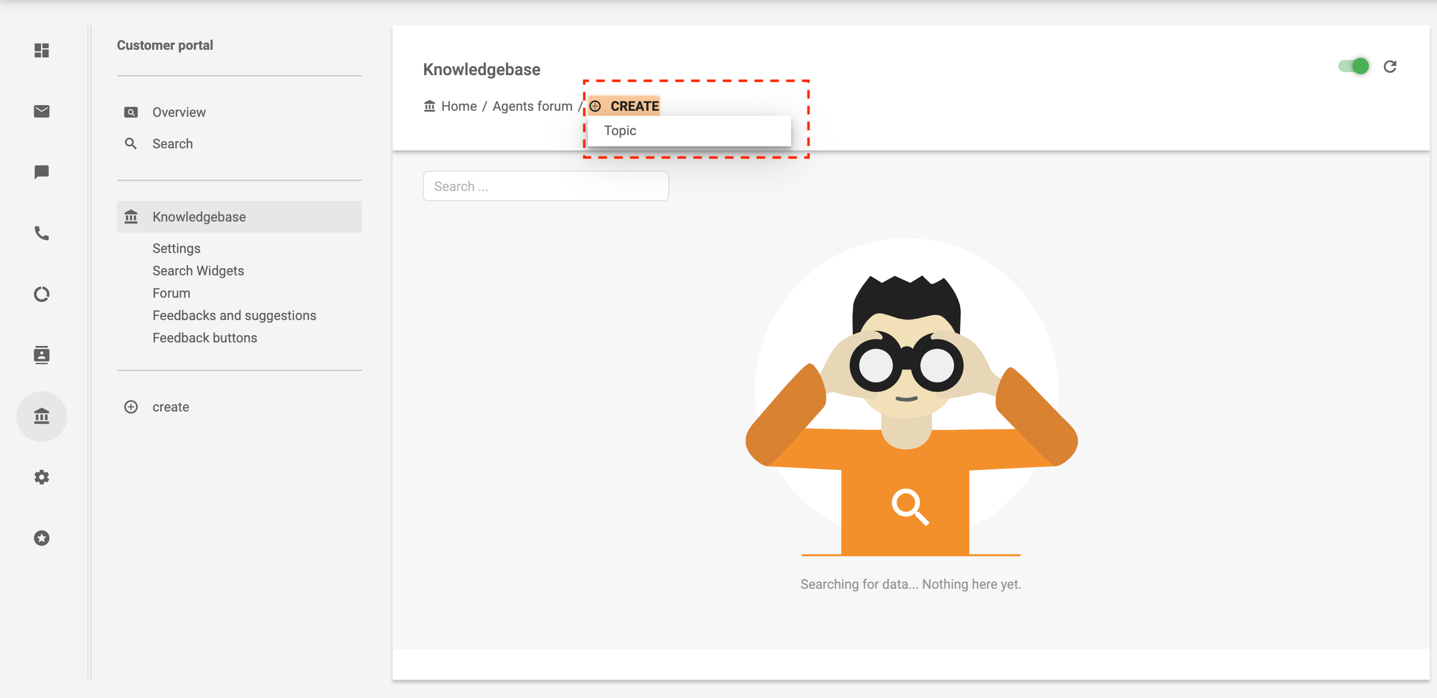 Opprett emne i agentforum - LiveAgent